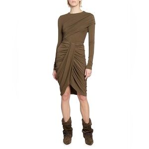 NWT Isabel Marant Anny Draped Asymmetric Midi-Skirt